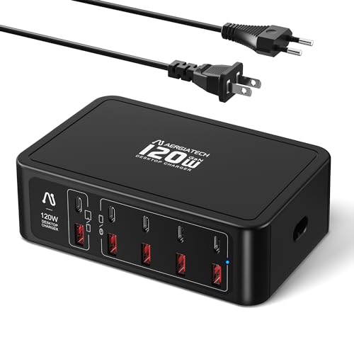 120W 10 Port USB C GaN Charging Station