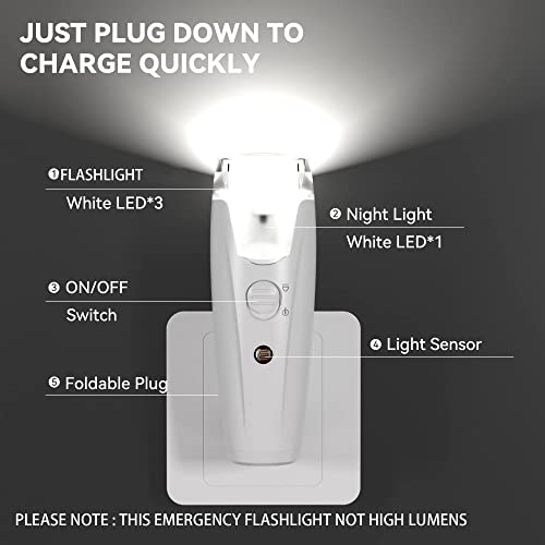 5 Pack Rechargeable Emergency Flashlight for Home