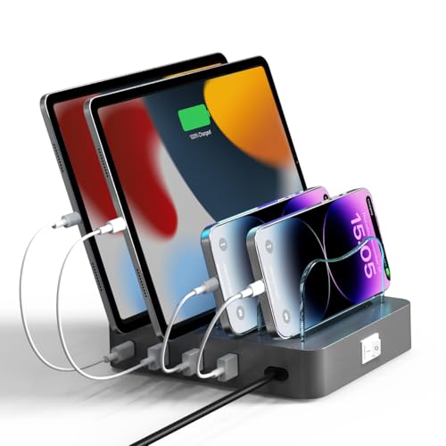 4 Port USB-C Charging Station for Multiple Devices