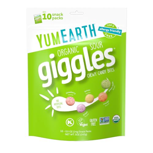 10 Pack YumEarth Organic Sour Chewy Candy Snack Packs (OK)