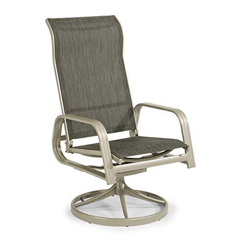 Homestyles Gray Outdoor Swivel Rocking Chair