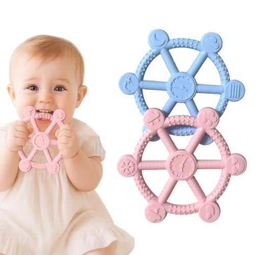 2 Pack Silicone Baby Teething Toys BPA-Free