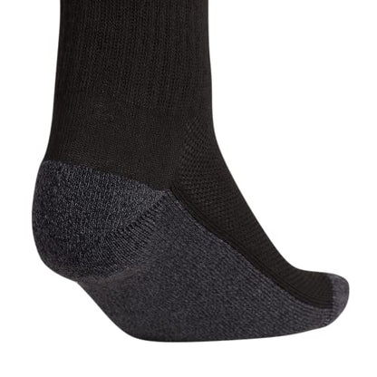 adidas Kids-Boy's/Girl's Cushioned Angle Stripe Crew Socks (6-Pair), Black/Onix Grey/Night Grey, Medium