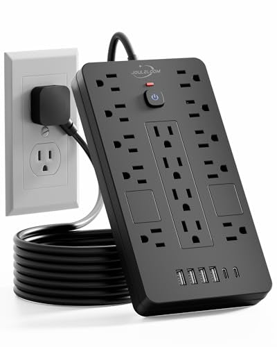 14 Outlet Surge Protector Power Strip with USB Ports