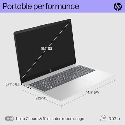 HP 15 inch Laptop, HD Display, 13th Generation Intel Core i5-1334U, 8 GB RAM, 512 GB SSD, Intel Iris Xe Graphics, Windows 11 Home, 15-fd0012nr (2024)