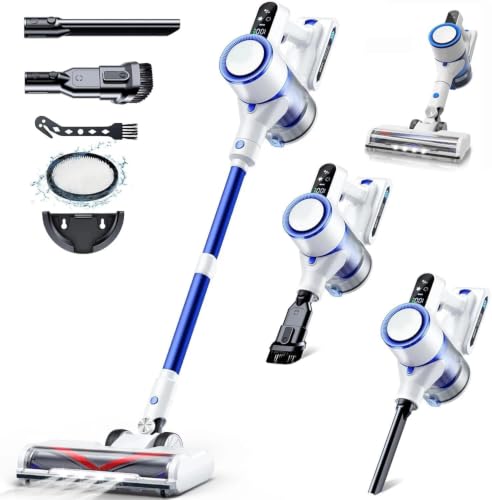 Cordless 550W Stick Vacuum Cleaner with LED Display