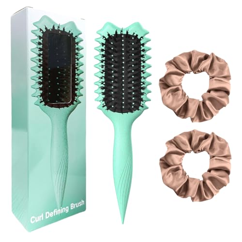 2 Pack Curl Defining Boar Bristle Detangling Brush