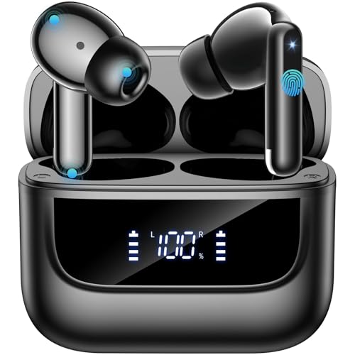 Bluetooth 5.4 Wireless Earbuds with Noise Cancelling Mic