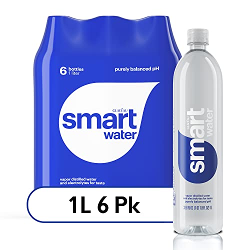 6 Pack smartwater Purified Drinking Water, 33.8 Fl Oz