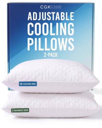 Adjustable Cooling Queen Pillow with Customizable Fill