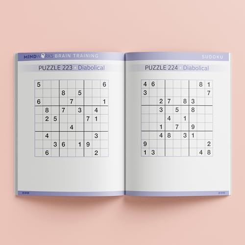 Mindworks: Sudoku Puzzles - Puzzle Book for Adults, Brain Training, Travel Entertainment, Ranging Easy to Difficult, 288 Pages