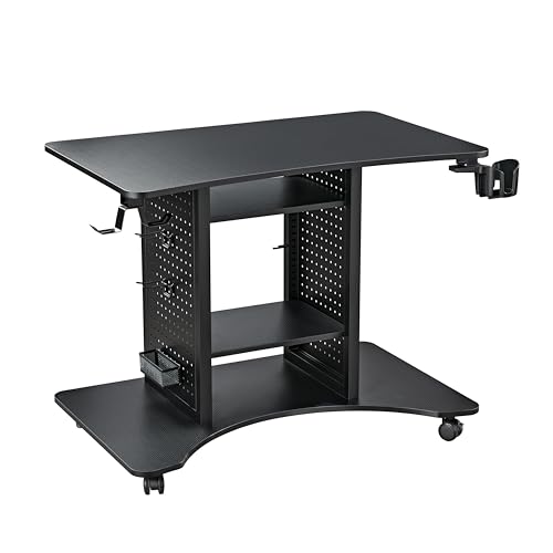 EUREKA ERGONOMIC 37-Inch Rolling Gaming Computer Desk