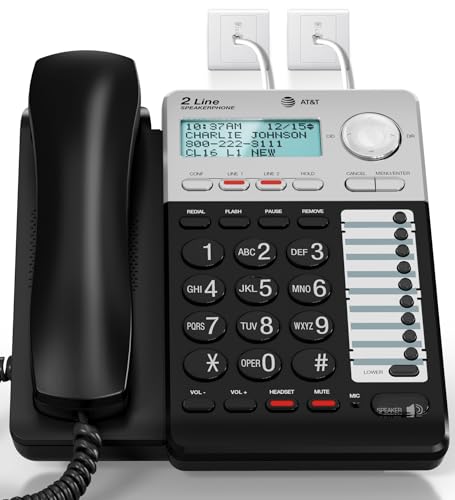 AT&T 2-Line Corded Speakerphone with Caller ID