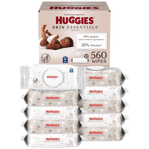 10 Pack Huggies Hypoallergenic Baby Wipes 560 Count