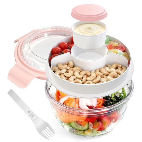 33oz Eco-Friendly Salad Container with Lid & Fork