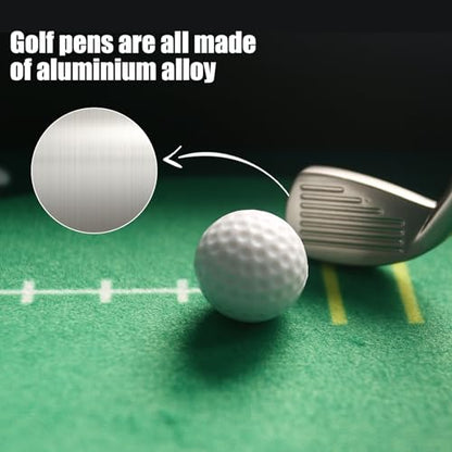 AMOR PRESENT 7PCS Golf Pen Set, Mini Desktop Golf Set Golf Clubs Pens, Mini Golf Game Set for Men, Dad, Boss Coworker, Office Birthday Gift Ball Game for Office Desk