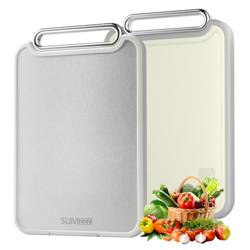 Large Double Sided Stainless Steel Cutting Board 16x11