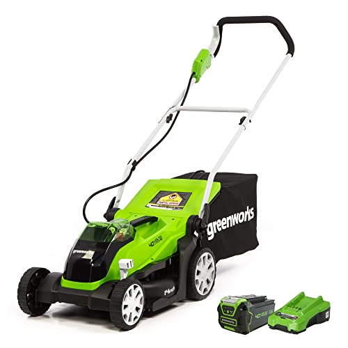 Greenworks 40V 14" Cordless Lawn Mower, Battery Included