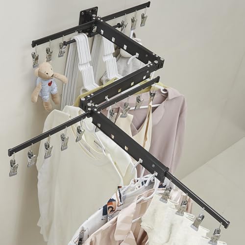 Foldable Wall Mounted Clothes Drying Rack