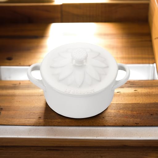 Le Creuset Mini Round Cocotte with Flower Lid