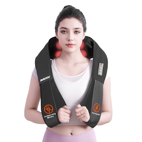 Cordless Neck and Back Massager with Heat, Rechargeable