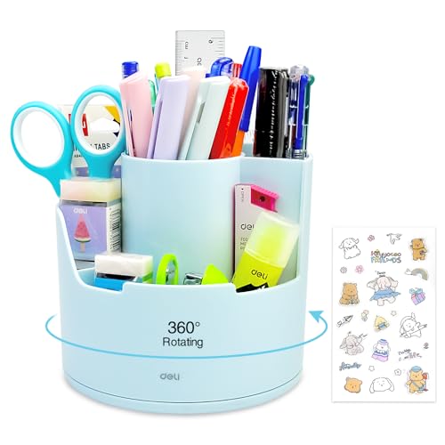 360° Rotating Desk Organizer Pencil Holder 4 Slots
