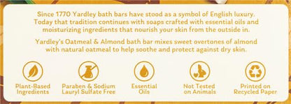 4 Pack Yardley Oatmeal Almond Bar Soap