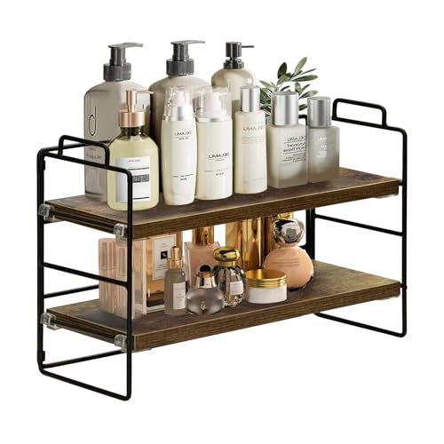 2-Tier Bathroom Countertop Organizer Storage Shelf Tray