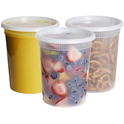 24 Pack 32oz Deli Containers with Lids Meal Prep