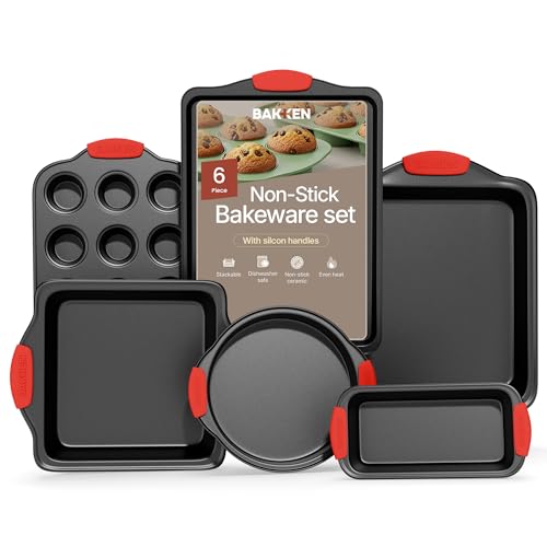 6 Piece Nonstick Carbon Steel Baking Pan Set