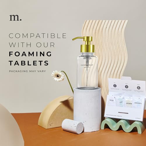 2 Pack Glass Foaming Soap Dispenser with Pump