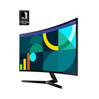 SAMSUNG 27" Essential S3 (S36GD) Series FHD 1800R Curved Computer Monitor, 100Hz, Game Mode, Advanced Eye Comfort, HDMI and D-sub Ports, LS27D366GANXZA, 2024