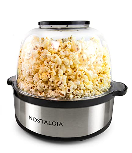 24 Cup Nostalgia Stirring Popcorn Maker with Bowl