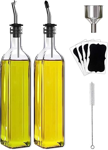 2 Pack Olive Oil and Vinegar Dispenser Set 500ml
