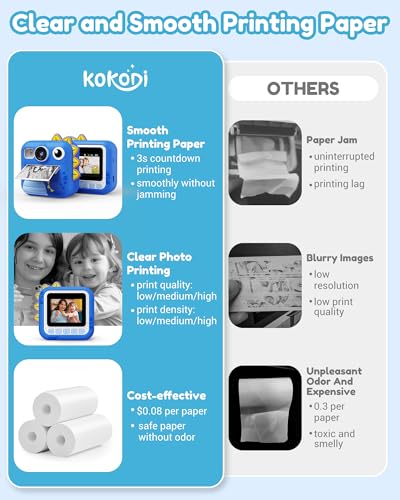 KOKODI Kids Instant Print Camera for Ages 3-12