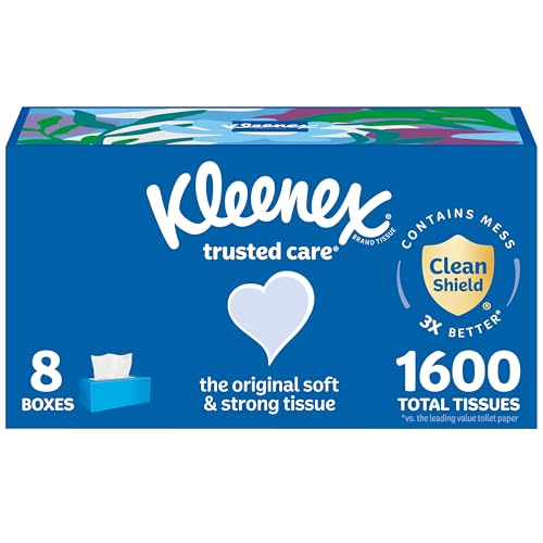 24 Box Kleenex Facial Tissues, 2-Ply, 4800 Total