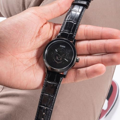 GUESS Men's 44mm Black Watch with Strap