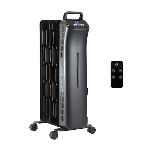 Amazon Basics 1500W Oil-Filled Radiator Heater with Remote