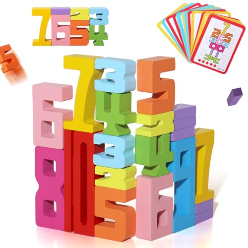 20 Piece Wooden Montessori Number Blocks Set