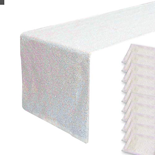 10 Pack Sequin Table Runner 12" x 108" Event Decor