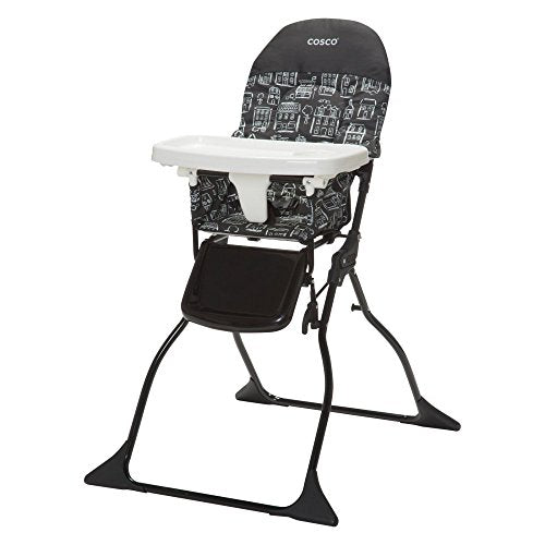 Cosco Simple Fold High Chair with 3-Position Tray (Elephant Squares)