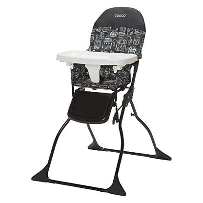 Cosco Simple Fold High Chair with 3-Position Tray (Elephant Squares)