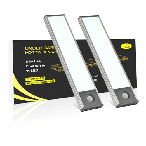 2 Pack Under Cabinet Rechargeable Motion Sensor Lights