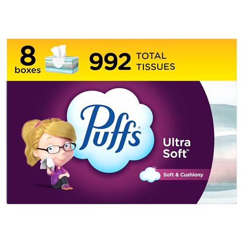 8 Pack Puffs Ultra Soft Facial Tissue Boxes