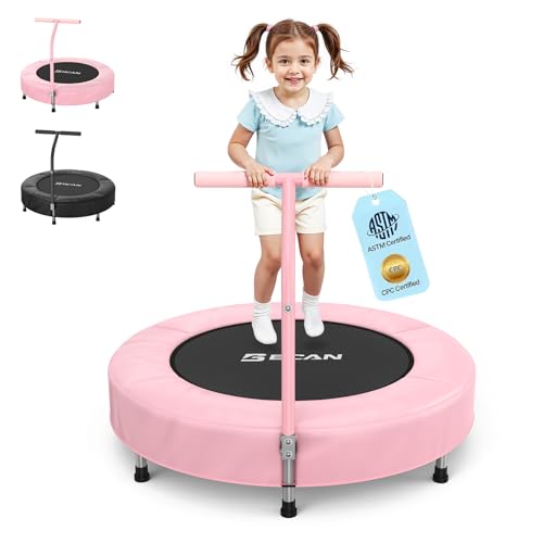 BCAN Kids Indoor Toddler Trampoline with Handle