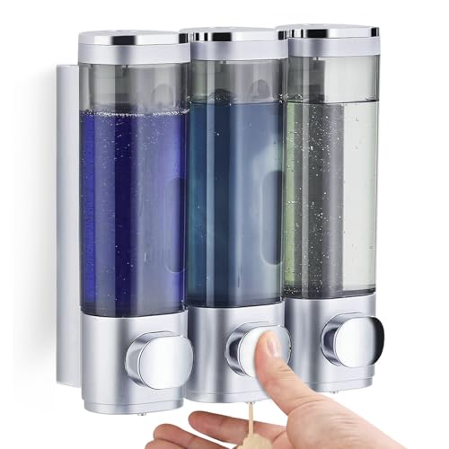 Large Capacity Wall Mounted Shampoo Conditioner Dispenser