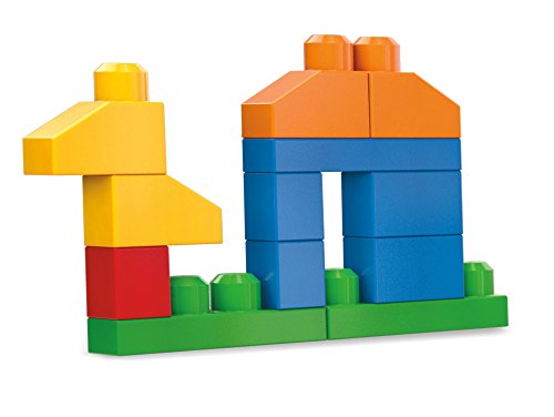 MEGA BLOKS First Builders Toddler Blocks Toys Set, Deluxe Building Bag with 150 Pieces and Storage, Blue, Ages 1+ Years