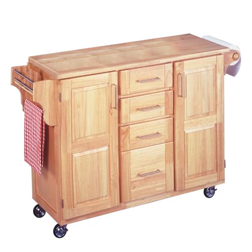 Mobile Kitchen Island Cart with Storage and Wheels