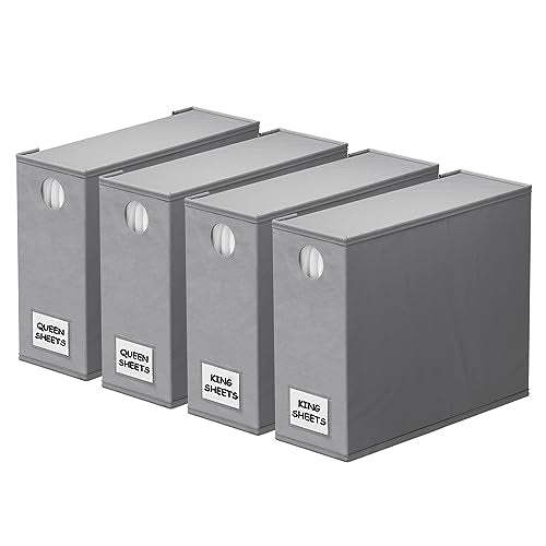 4 Pack SpaceAid Bed Sheet Storage Organizers