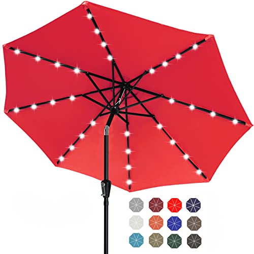 ABCCANOPY 9FT Solar LED Patio Umbrella 32 Lights